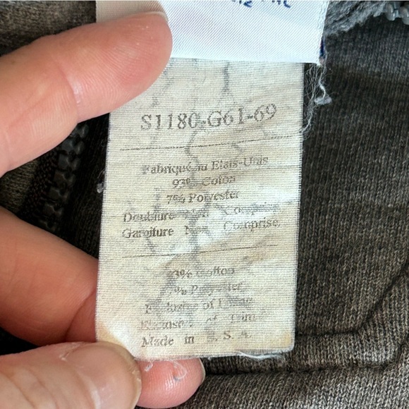 CHAMPION Vtg 90s Authentic Apparel 1/4 Zip FedEx Logo Pullover Made USA Size L - Picture 10 of 12